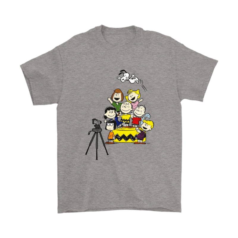 The Peanuts Gather To Take Pictures Snoopy Shirts