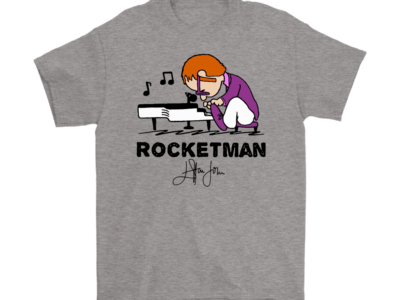 Elton John Rocket Man Mashup Schroeder Snoopy Shirts