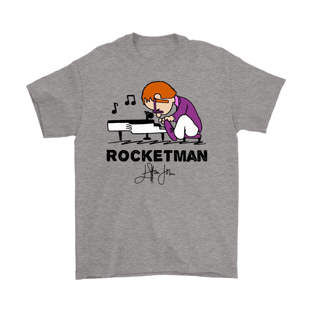 Elton John Rocket Man Mashup Schroeder Snoopy Shirts