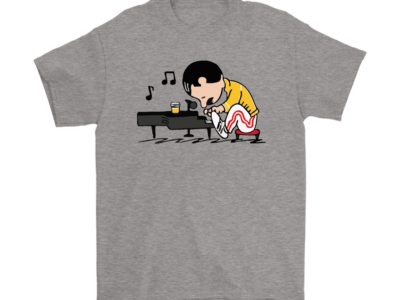 Freddie Mercury Playing Piano Mashup Snoopy Shirts