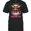 Baby Yoda Hug Alabama Crimson Tide Skull shirt