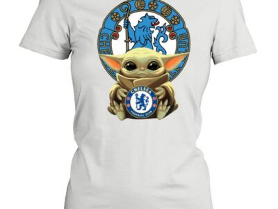 Baby yoda hug Chelsea logo 2021 shirt