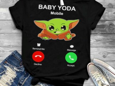 Baby Yoda Mobile decline and accept shirt