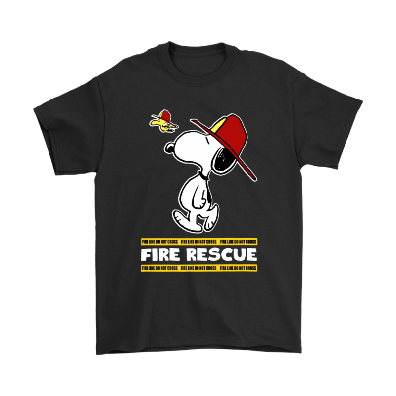 Firefighter Fire Rescue Woodstock Snoopy Shirts