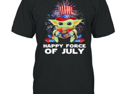 Happy force of July yoda firework independence day shirt