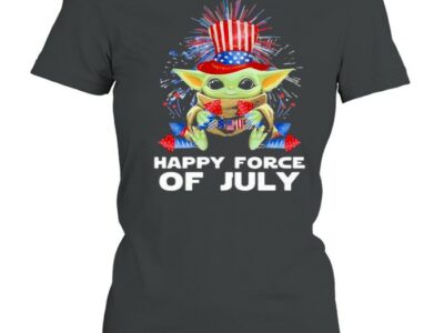 Happy force of July yoda firework independence day shirt