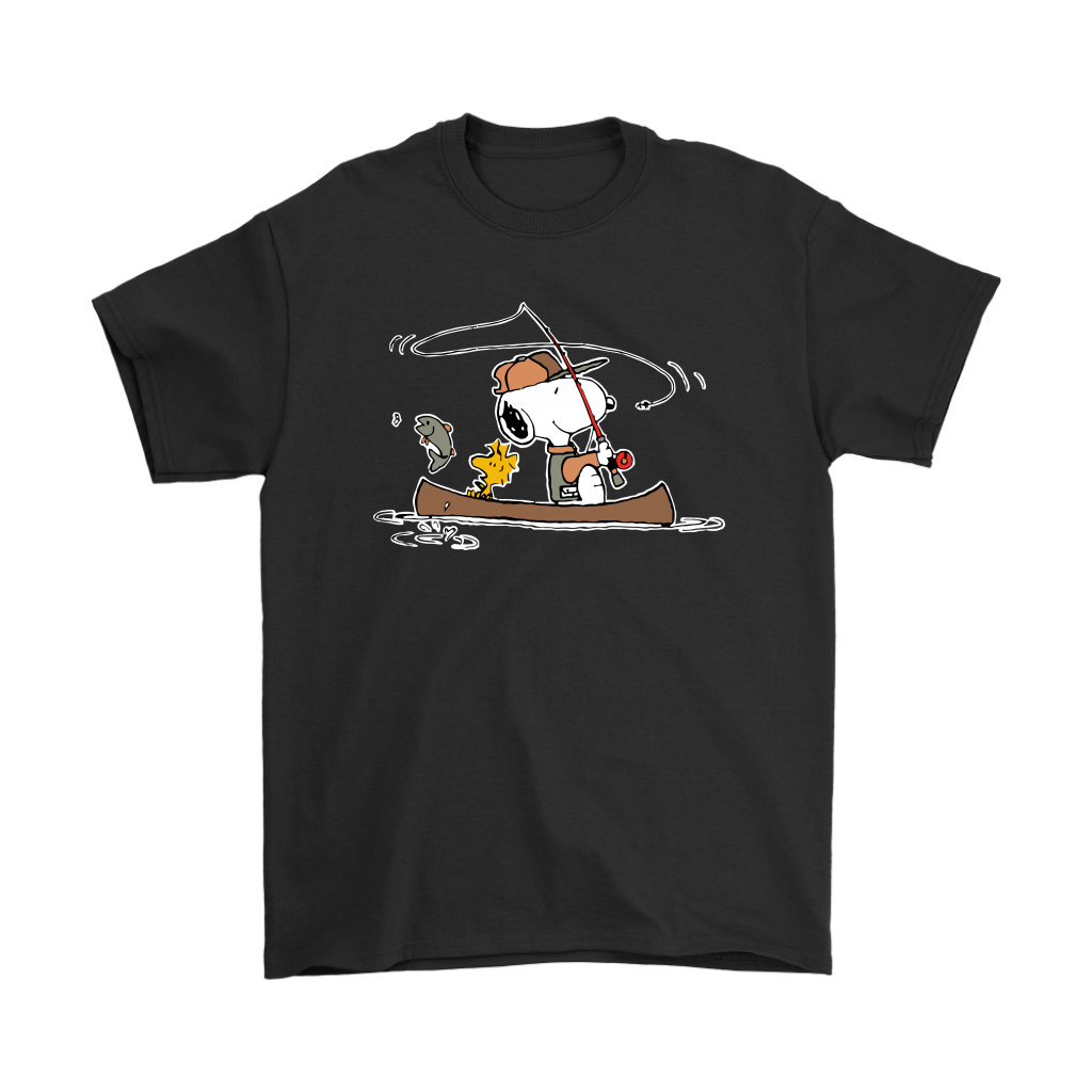 It's Time To Go Fishing Woodstock & Snoopy Shirts