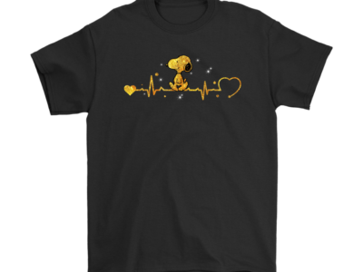 Golden Heartbeat Signal Snoopy Shirts