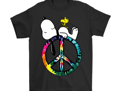 Peace And Love Hippie Style Sleeping Snoopy Shirts