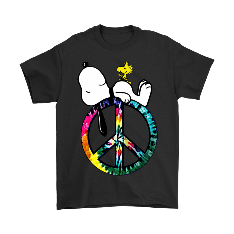 Peace And Love Hippie Style Sleeping Snoopy Shirts