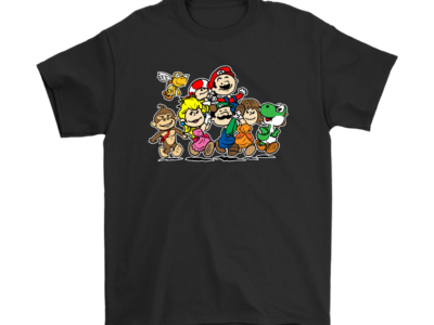 Peanuts Super Mario Gang Mashup Snoopy Shirts