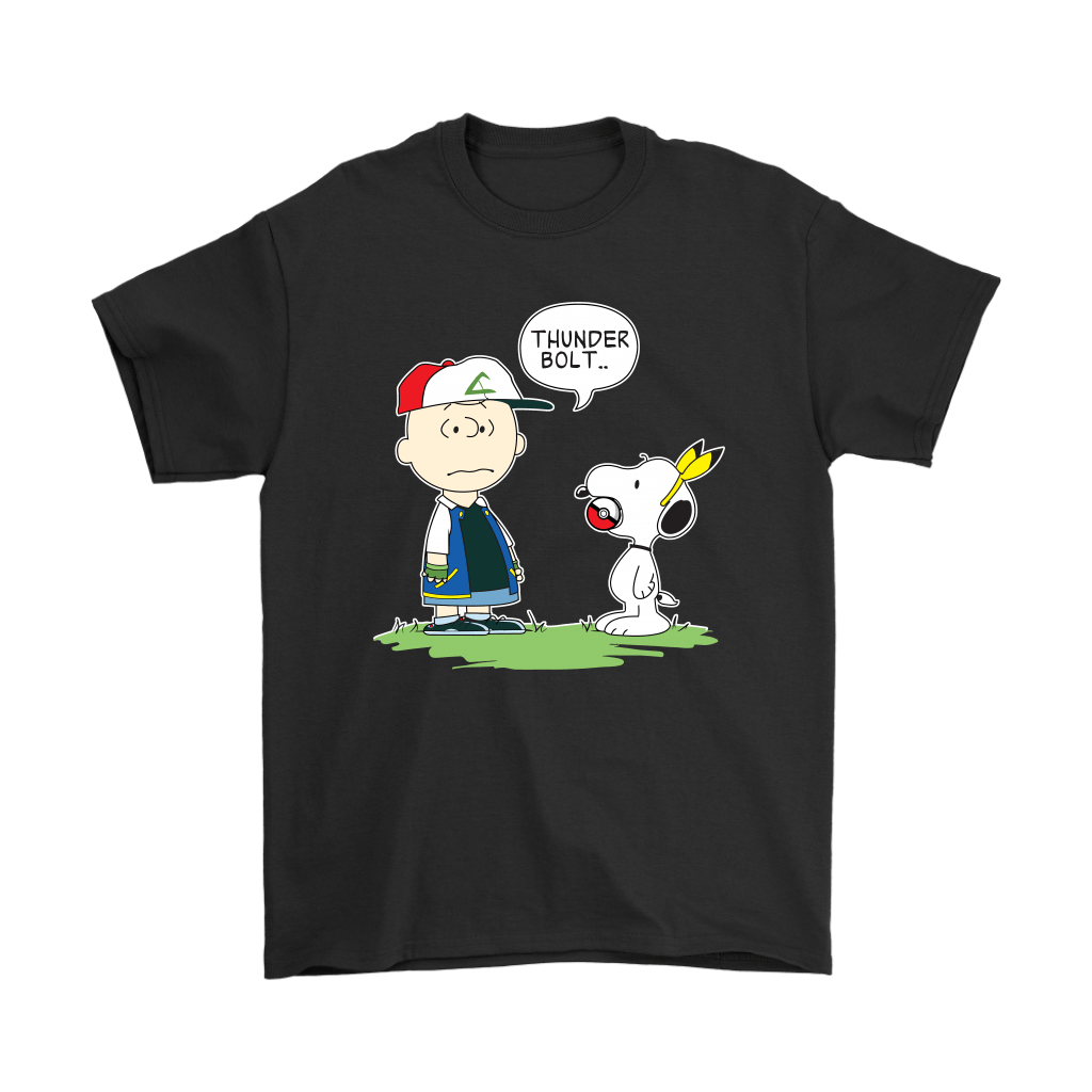 Pokenuts Thunderbolt Pokemon Mashup Snoopy Shirts