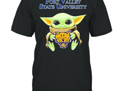 Star wars baby Yoda hug fort valley state university shirt
