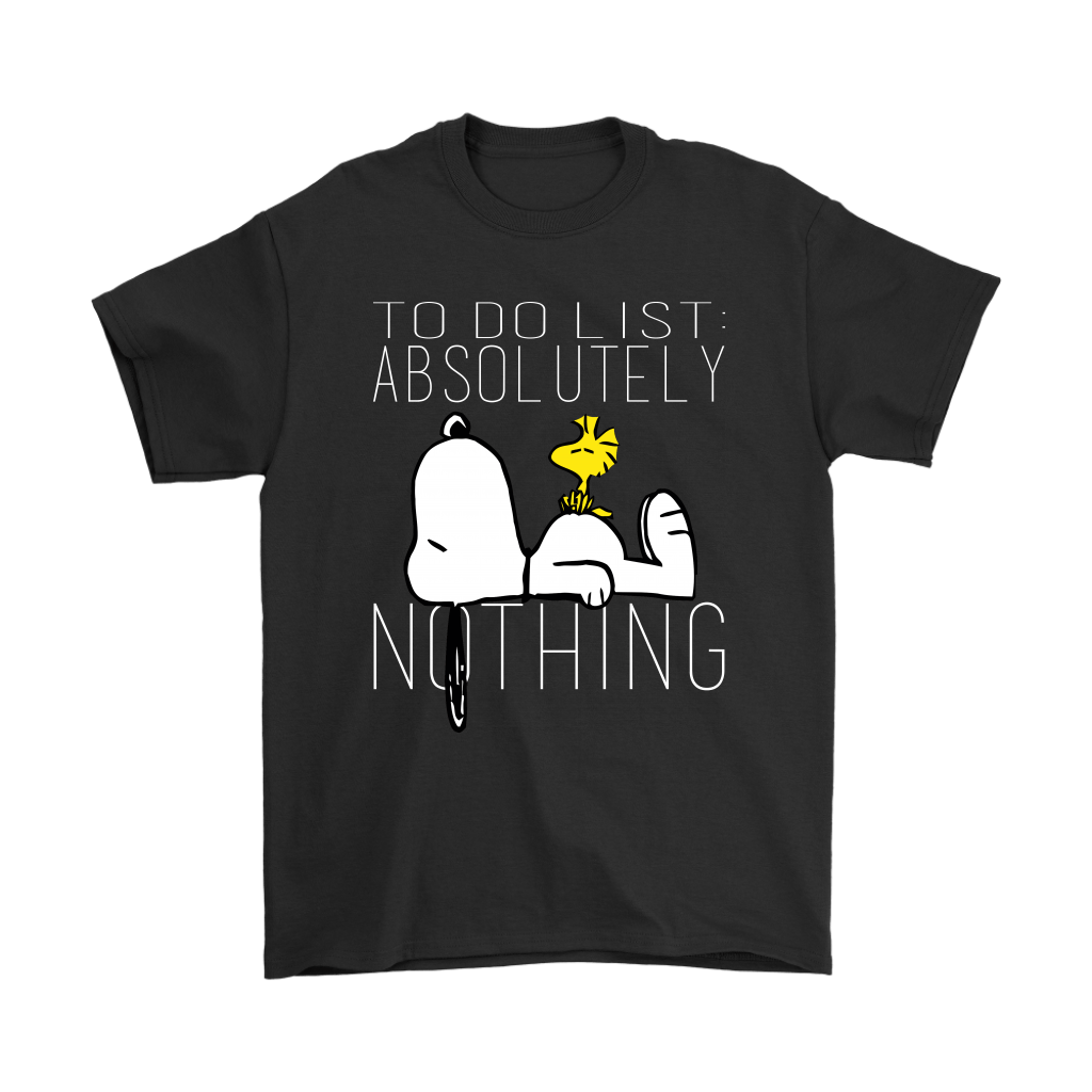 To Do List Absolutely Nothing Lazy Snoopy Shirts