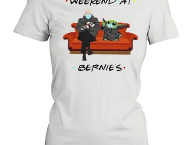 Weekend At Bernies Old Man And Baby Yoda Wear Mask Shirt