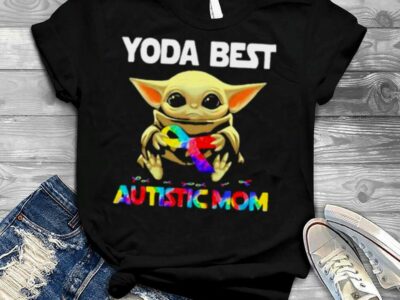 Yoda Best Autistic Mom Ribbon Shirt
