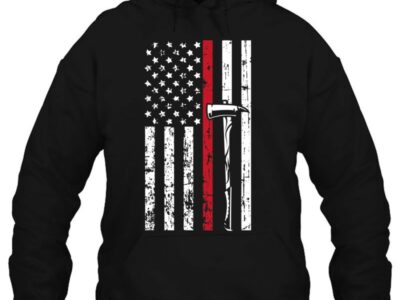 Firefighter Axe American Flag Red Line Cool Patriotic Gifts