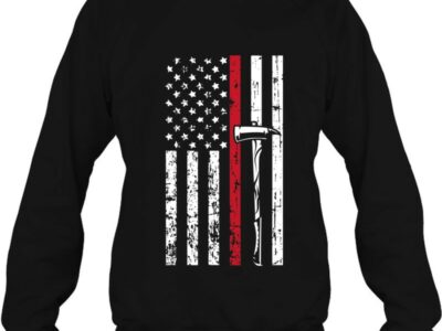 Firefighter Axe American Flag Red Line Cool Patriotic Gifts