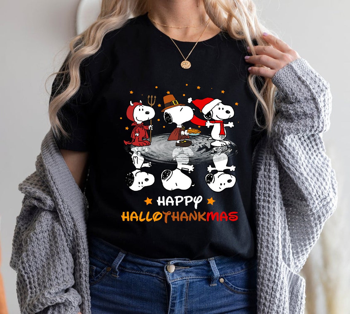 Peanuts Snoopy Happy Hallothanksmas - Thanksgiving Snoopy Shirt