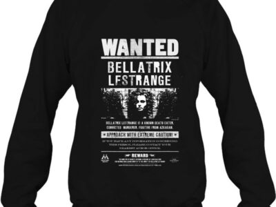 Harry Potter Bellatrix Lestrange Wanted Poster White Text