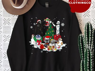 Baby Yoda And  Star Wars Friends Christmas Shirt