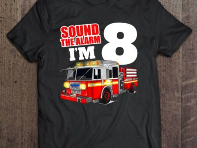 Kids Fire Truck 8Th Birthday Boy Firefighter Eight 8 Years Old