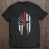 Mens Thin Red Line Spartan American Flag Firefighter Fireman Gift Tank Top