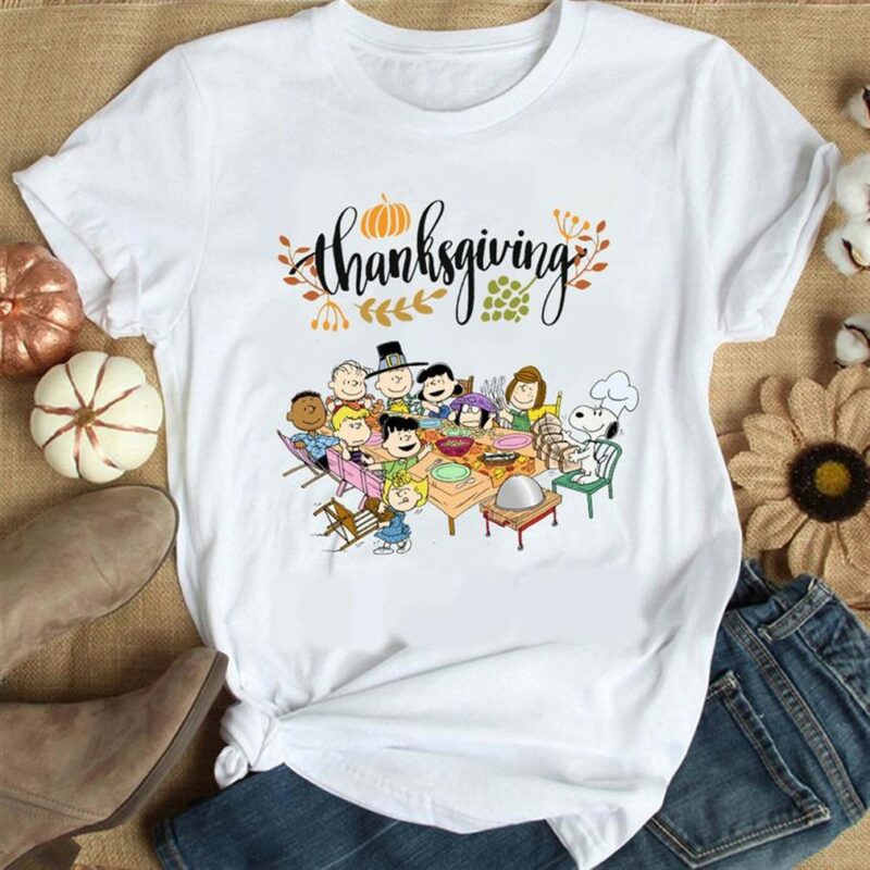 Peanuts Party Thanksgiving Shirt Snoopy Thanksgiving Shirt Thanksgiving Shirt Snoopy Thanksgiving Dinner Charlie Brown Snoopy Friends