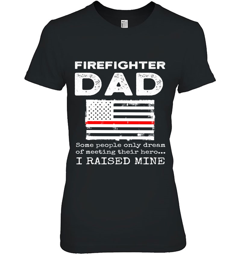 Proud Firefighter Dad Fireman Father American Flag Pullover