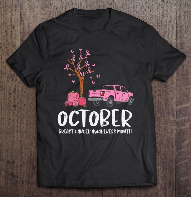 Ribbon Tree Truck October Breast Cancer Awareness Month Gift