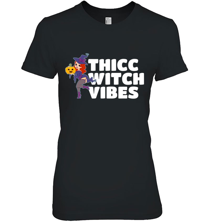 Thicc Witch Vibes Funny Bbw Redhead Witch Halloween