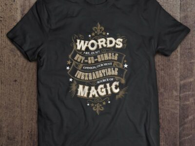 Womens Harry Potter Words Are An Inexhaustible Source Of Magic V-Neck