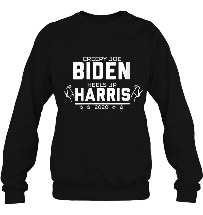 Womens Creepy Joe Biden Heels Up Kamala Harris 2020 V-Neck