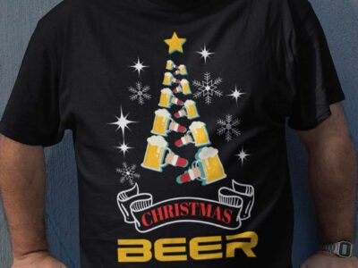 Beer Christmas Tree Shirt Merry Christmas