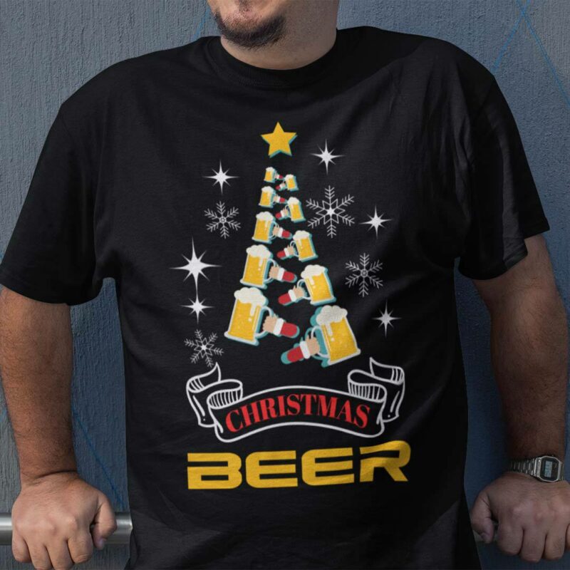 Beer Christmas Tree Shirt Merry Christmas