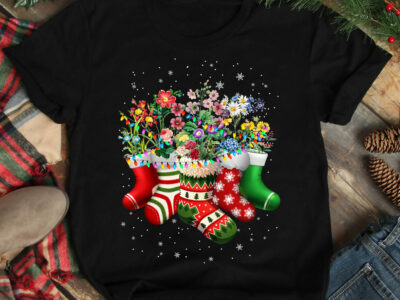Christmas Gardening Shirt Flower Socks