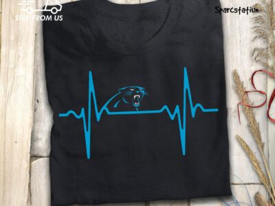 Carolina Panthers Heartbeat American Football Team T Shirt