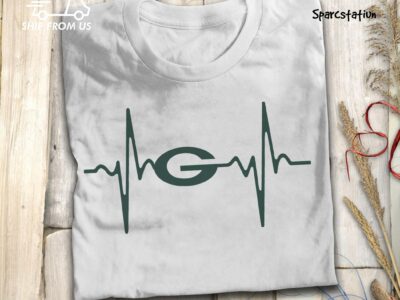 Green Bay Packers Heartbeat American Football Team T Shirt