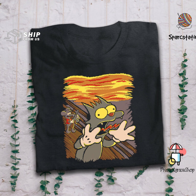 Scratchy’s Scream T Shirt Itchy And Scratchy T Shirt