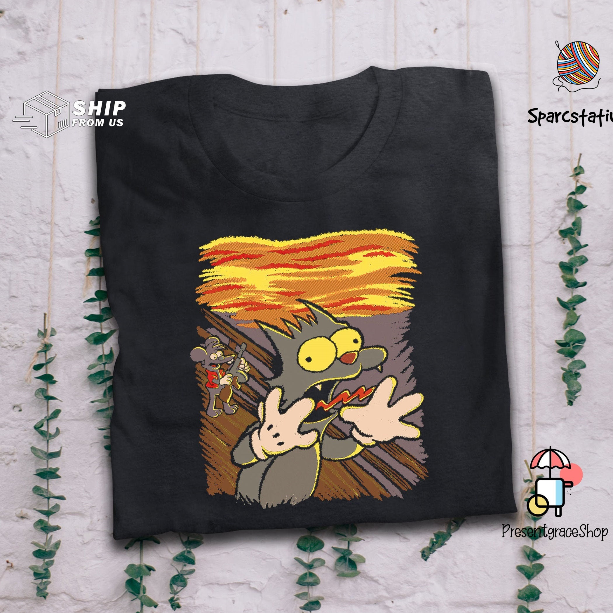 Scratchy's Scream T Shirt Itchy And Scratchy T Shirt