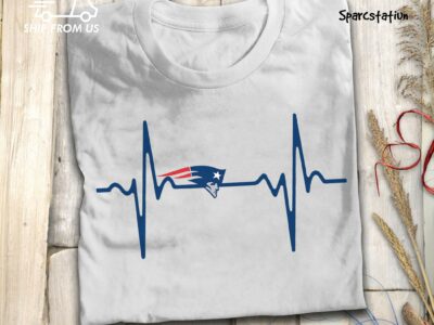New England Patriots Heartbeat American Football Team T Shirt