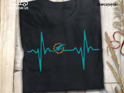 Miami Dolphins Heartbeat American Football Team T Shirt