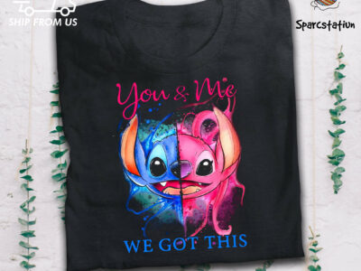 You And Me We Got This Funny Stitch And Angel T Shirt Valentine’s Day Gifts