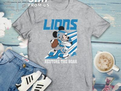 Mickey Mouse Detroit Lion American Football Team T Shirt