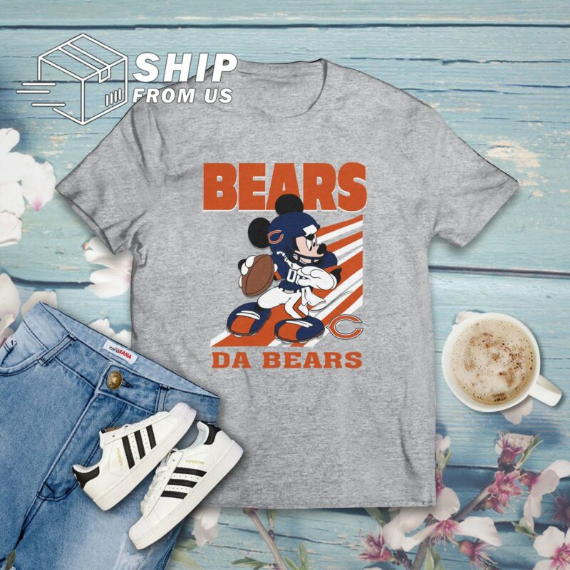 Mickey Mouse Chicago Bears American Football Team T Shirt