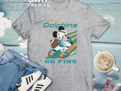 Mickey Mouse Miami Dolphins American Football Team T Shirt