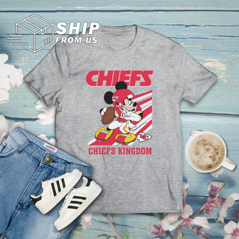 Mickey Mouse Kansas City Chiefs American Football Team T Shirt