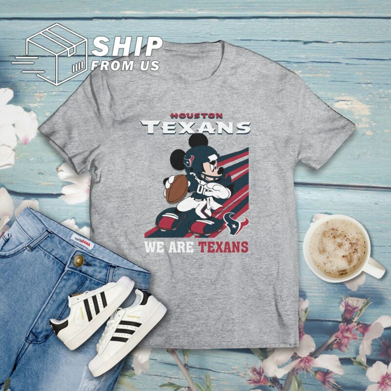 Mickey Mouse Houston Texans American Football Team T Shirt