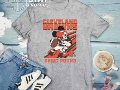 Mickey Mouse Cleveland Browns American Football Team T Shirt