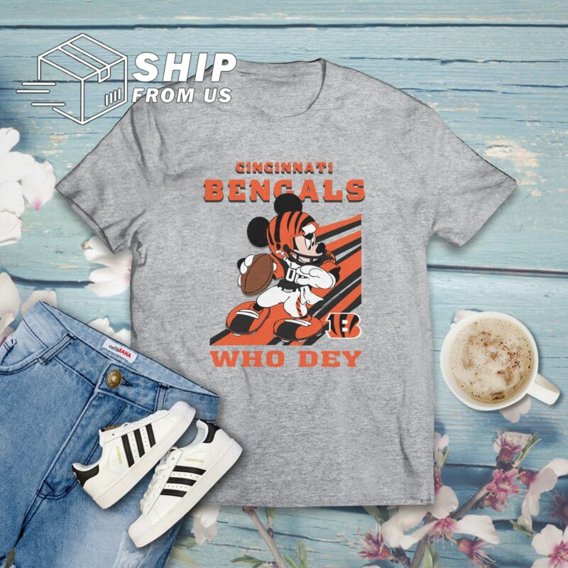 Mickey Mouse Cincinnati Bengals American Football Team T Shirt